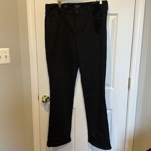 NYDJ size 16 Marilyn Straight Jeans Black Pant Pants